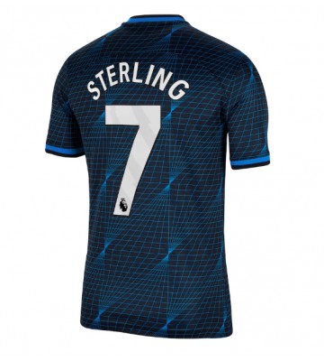 Lacne Muži Futbalové dres Chelsea Raheem Sterling #7 2023-24 Krátky Rukáv - Preč